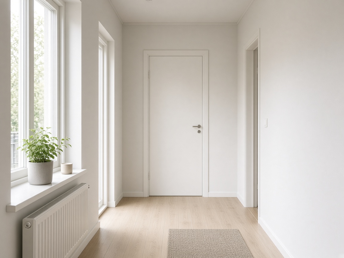 Lichte gang in een huurhuis